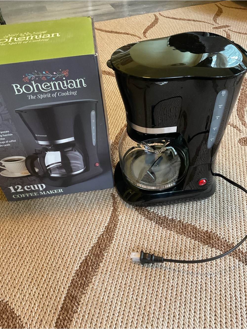 12-Cup Black Coffee Maker